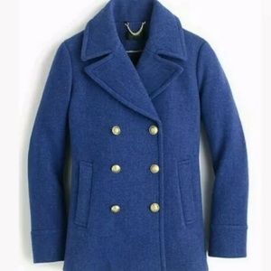 PREOWNED J Crew Heather Blue Majesty Peacoat Sz 0